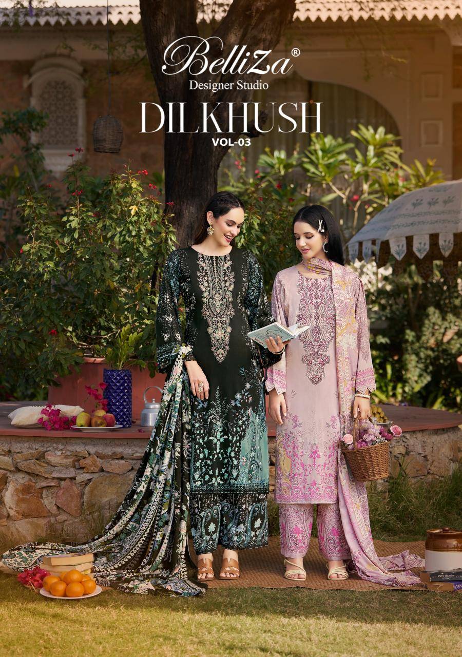 Belliza dilkhush vol-3 Dress material wholesale market Pune